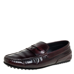 Tod's: Бордовые мокасины 