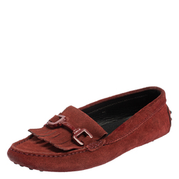 Tod's: Бордовые мокасины 