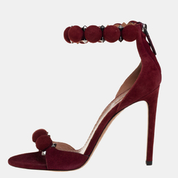 Alaia: Бордовые сандалии 