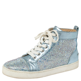 Christian Louboutin: Голубые кроссовки 