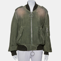 Off-White: Зелёная куртка 