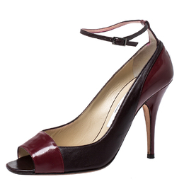 Jimmy Choo: Бордовые босоножки 