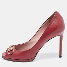 Gucci: Бордовые босоножки 