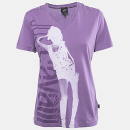 Just Cavalli: Фиолетовая футболка 