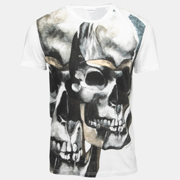 Alexander McQueen: Белая футболка  Skull