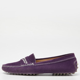 Tod's: Фиолетовые мокасины  Gommino