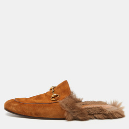 Gucci: Коричневые сабо  Princetown