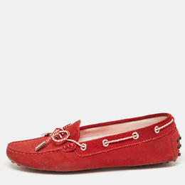 Tod's: Красные мокасины  Gommino