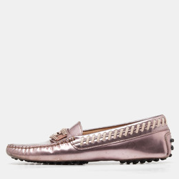 Tod's: Розовые мокасины  Gommino