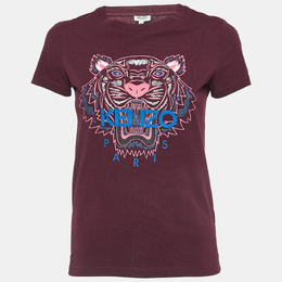 Kenzo: Бордовая футболка 