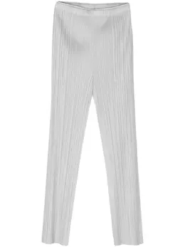 Pleats Please Issey Miyake: Светлые брюки 