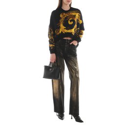 Versace Jeans Couture: Чёрная толстовка 
