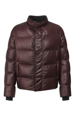Brioni: Кожаный пуховик 