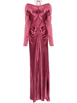 Alberta Ferretti: Атласное платье 