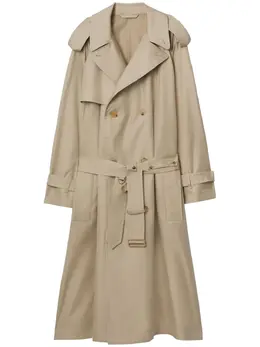 Burberry: Двубортный плащ 
