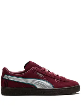 PUMA: Бордовые кроссовки  Suede