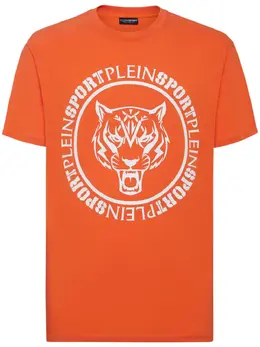 Plein Sport: Футболка с тигровым принтом 