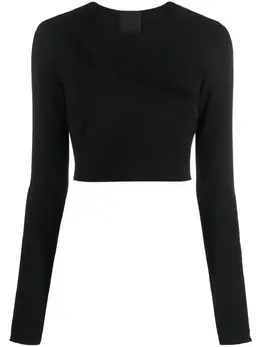 Givenchy: Чёрный топ 