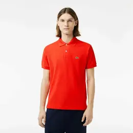 LACOSTE: Оранжевое поло 