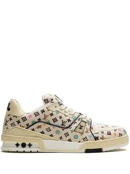 Louis Vuitton Pre-Owned: Бежевые кроссовки 