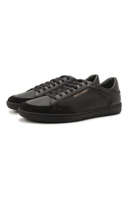 Saint Laurent: Золотые кеды  Court Classic SL 10