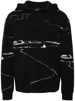 Emporio Armani: Толстовка с принтом 
