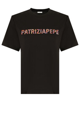 PATRIZIA PEPE: Чёрная футболка 