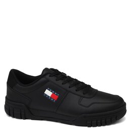 Tommy Jeans: Чёрные кроссовки 