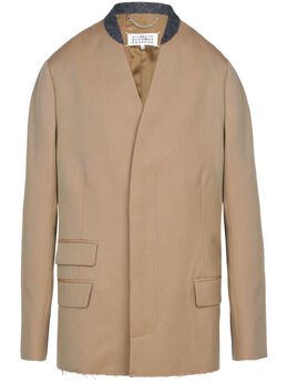 Maison Margiela: Жакет без воротника 