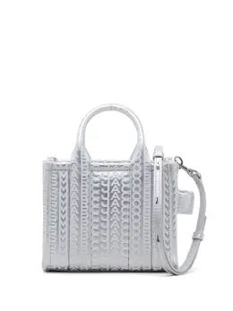 Marc Jacobs: Серебристая сумка-шоппер  The Mini Tote Bag