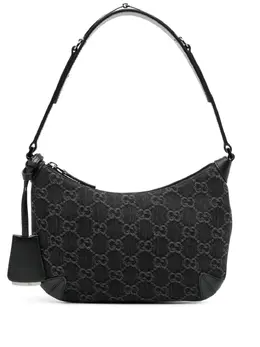 Gucci: Чёрная сумка  Horsebit