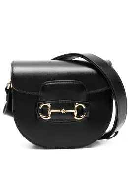 Gucci: Чёрная сумка  Horsebit 1955