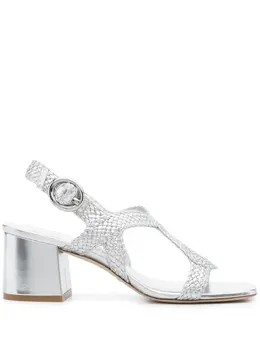 Stuart Weitzman: Серебристые сандалии 