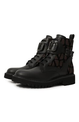 Valentino: Чёрные ботинки  VLogo Signature