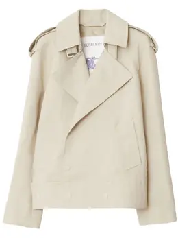 Burberry: Бежевая куртка 