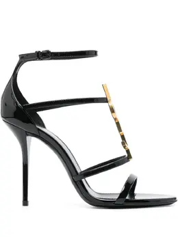 Saint Laurent: Чёрные сандалии  Cassandra