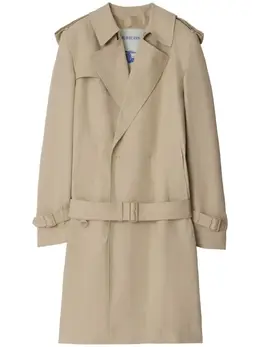 Burberry: Бежевый плащ 