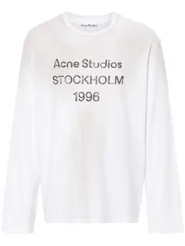 Acne Studios: Футболка с принтом 