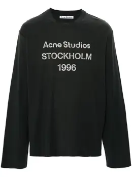 Acne Studios: Футболка с принтом 