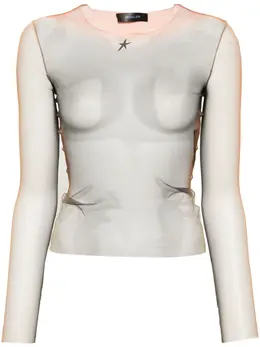 Mugler: Футболка с длинным рукавом 