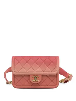 CHANEL Pre-Owned: Розовая поясная сумка 