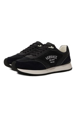Versace: Тёмные кроссовки 