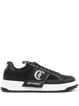 Just Cavalli: Чёрные кроссовки 