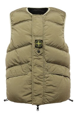 Stone Island: Жилет цвета хаки 