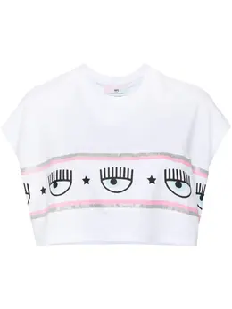 Chiara Ferragni: Белая футболка  Eyelike