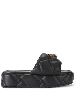 Kurt Geiger London: Чёрные сандалии 