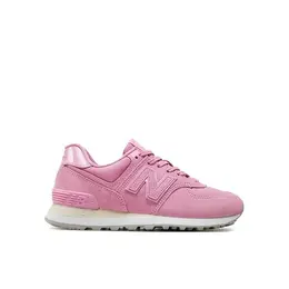 New Balance: Розовые кроссовки  574