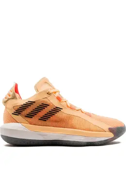 adidas: Оранжевые кроссовки  Dame 6
