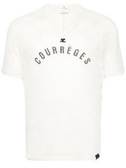 Courrèges: Футболка в сетку 