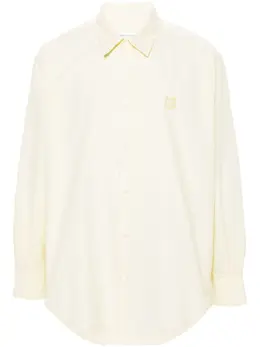 Maison Kitsuné: Рубашка с вышивкой 
